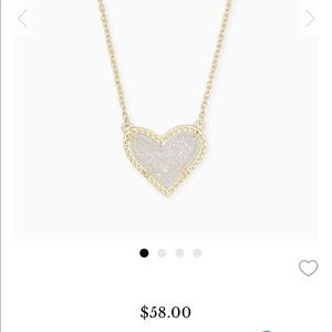 Kendra Scott heart pendant necklace.